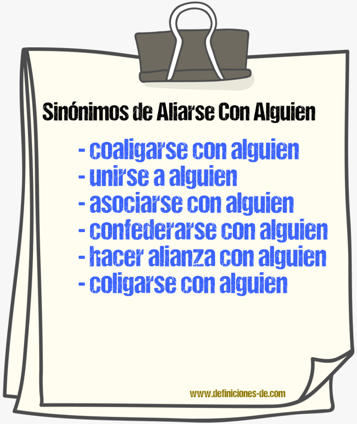 Sinónimos de aliarse con alguien