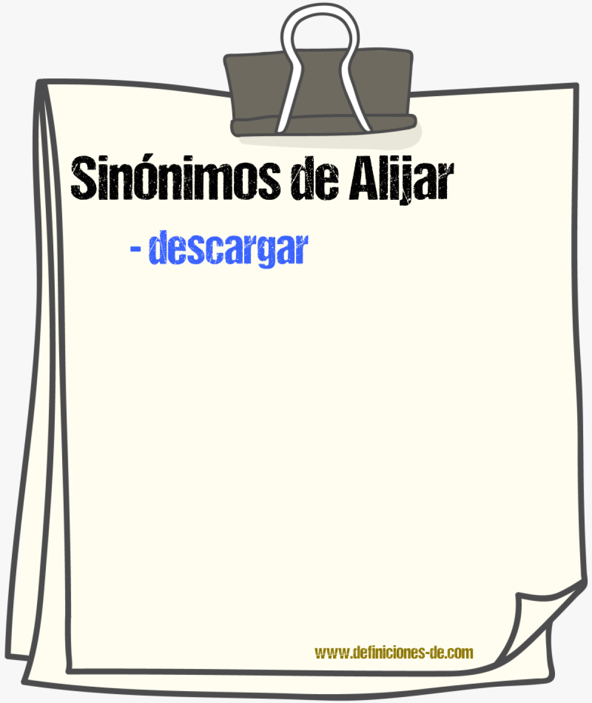 Sinnimos de alijar