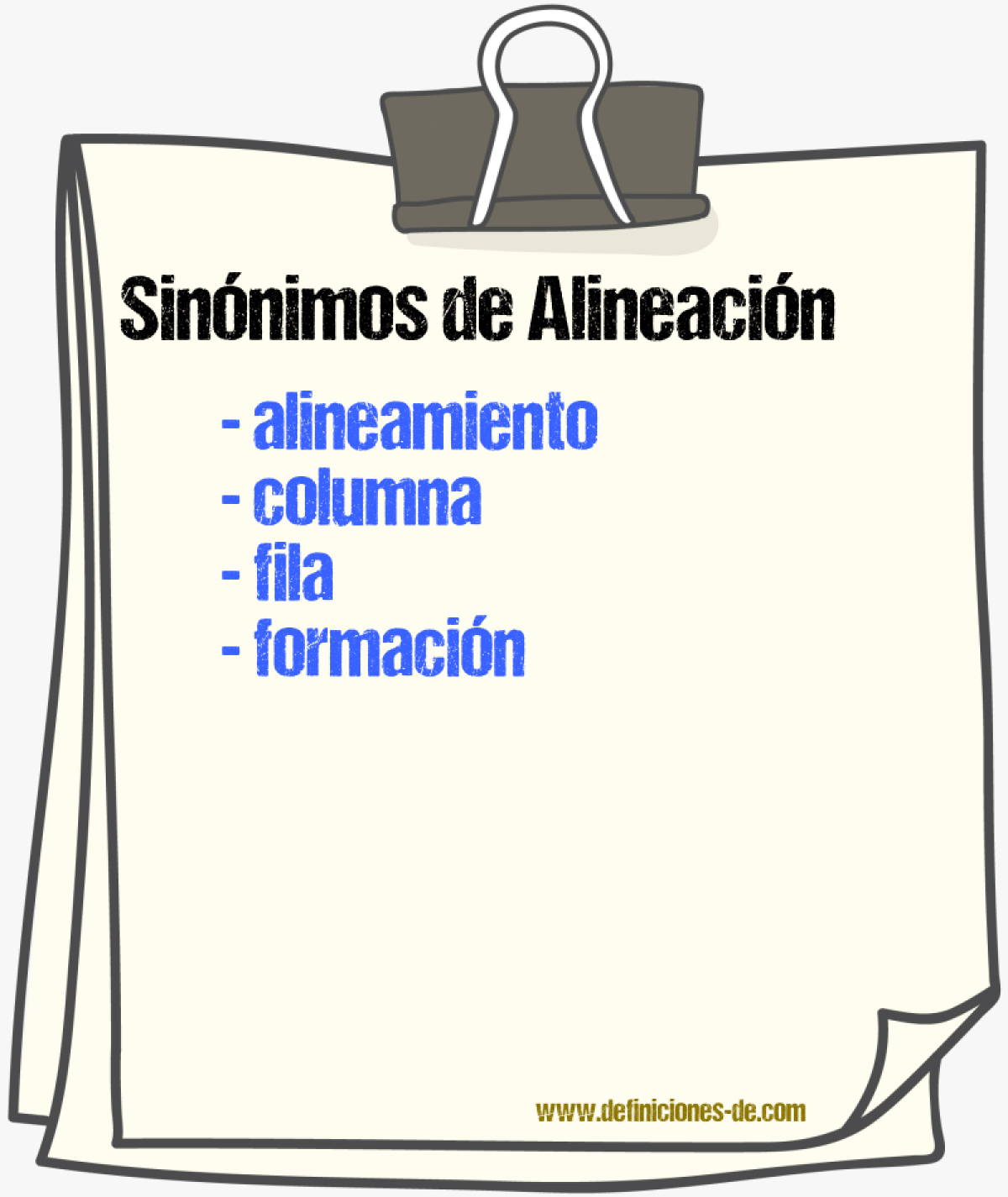 Sinnimos de alineacin