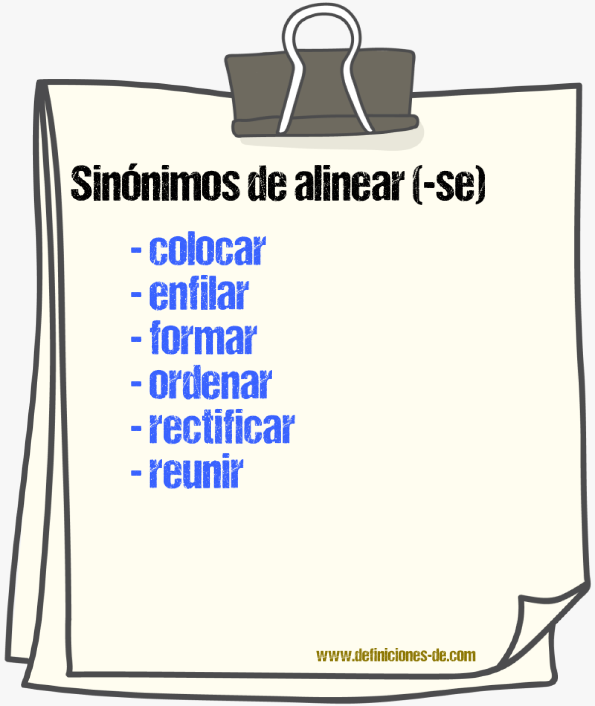 Sinnimos de alinear