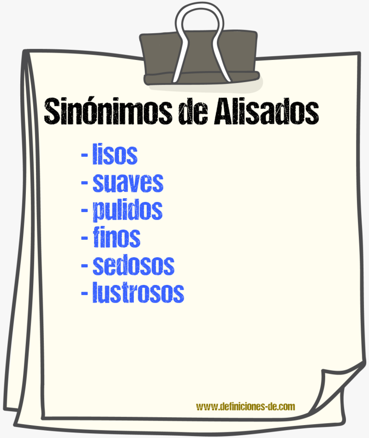 Sinónimos de alisados