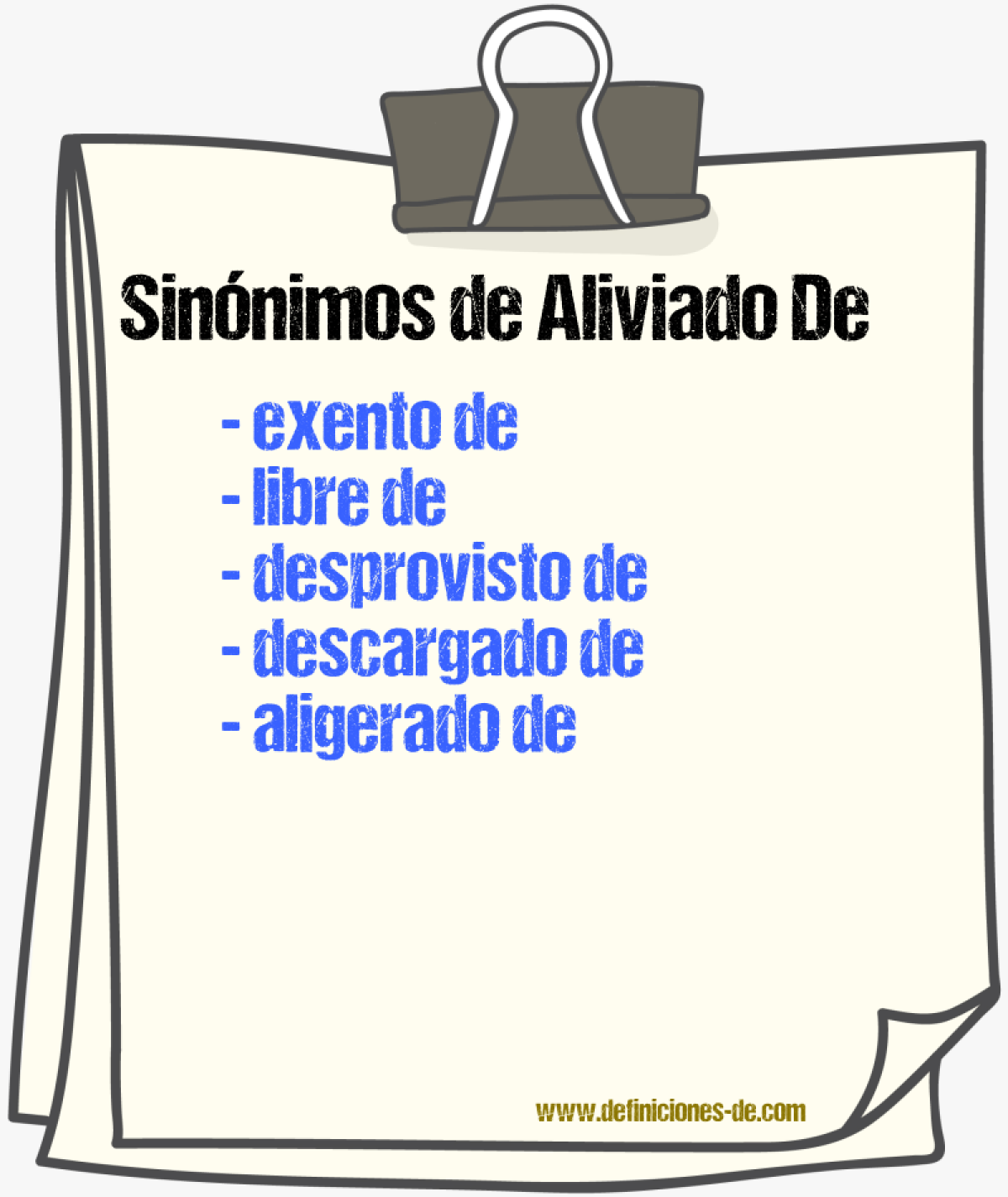 Sinónimos de aliviado de
