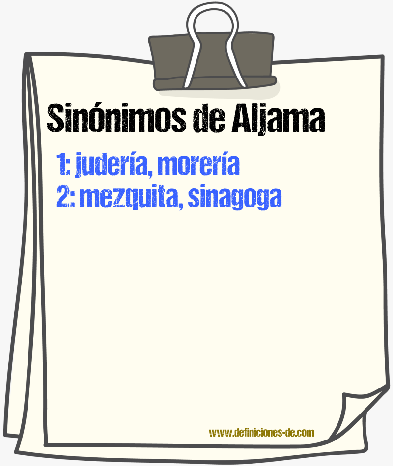 Sinnimos de aljama