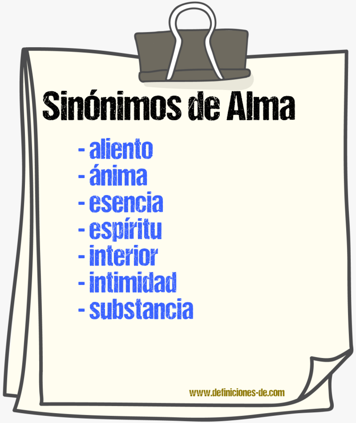 Sinnimos de alma