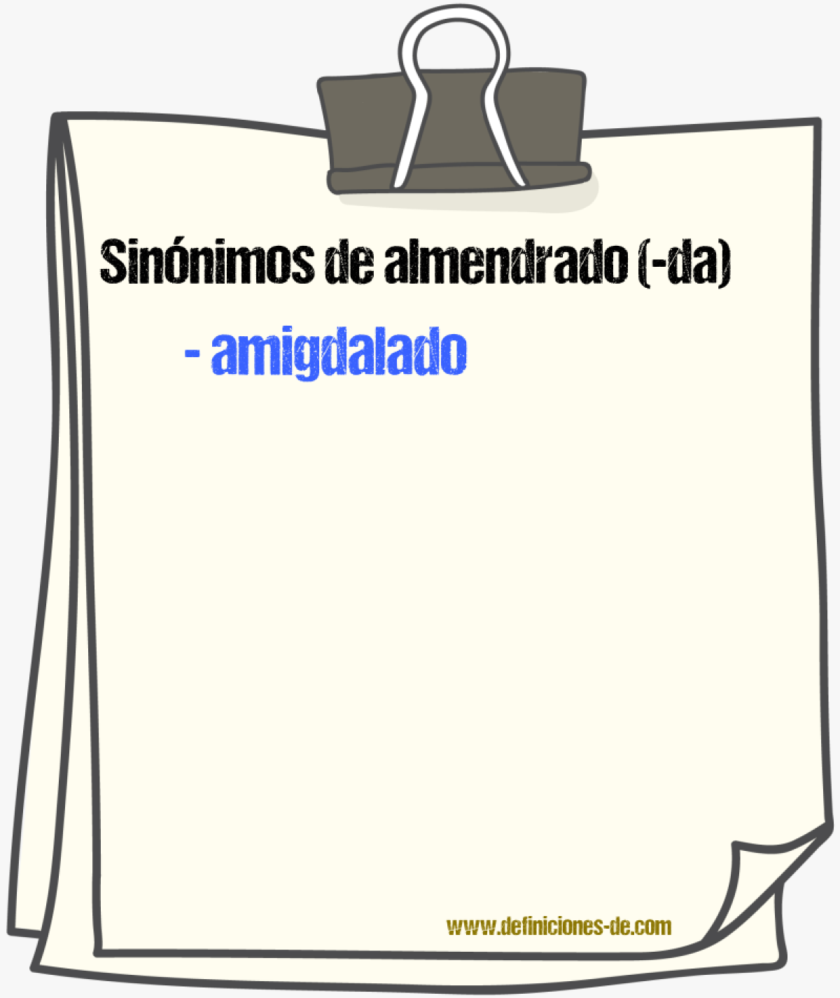 Sinnimos de almendrado