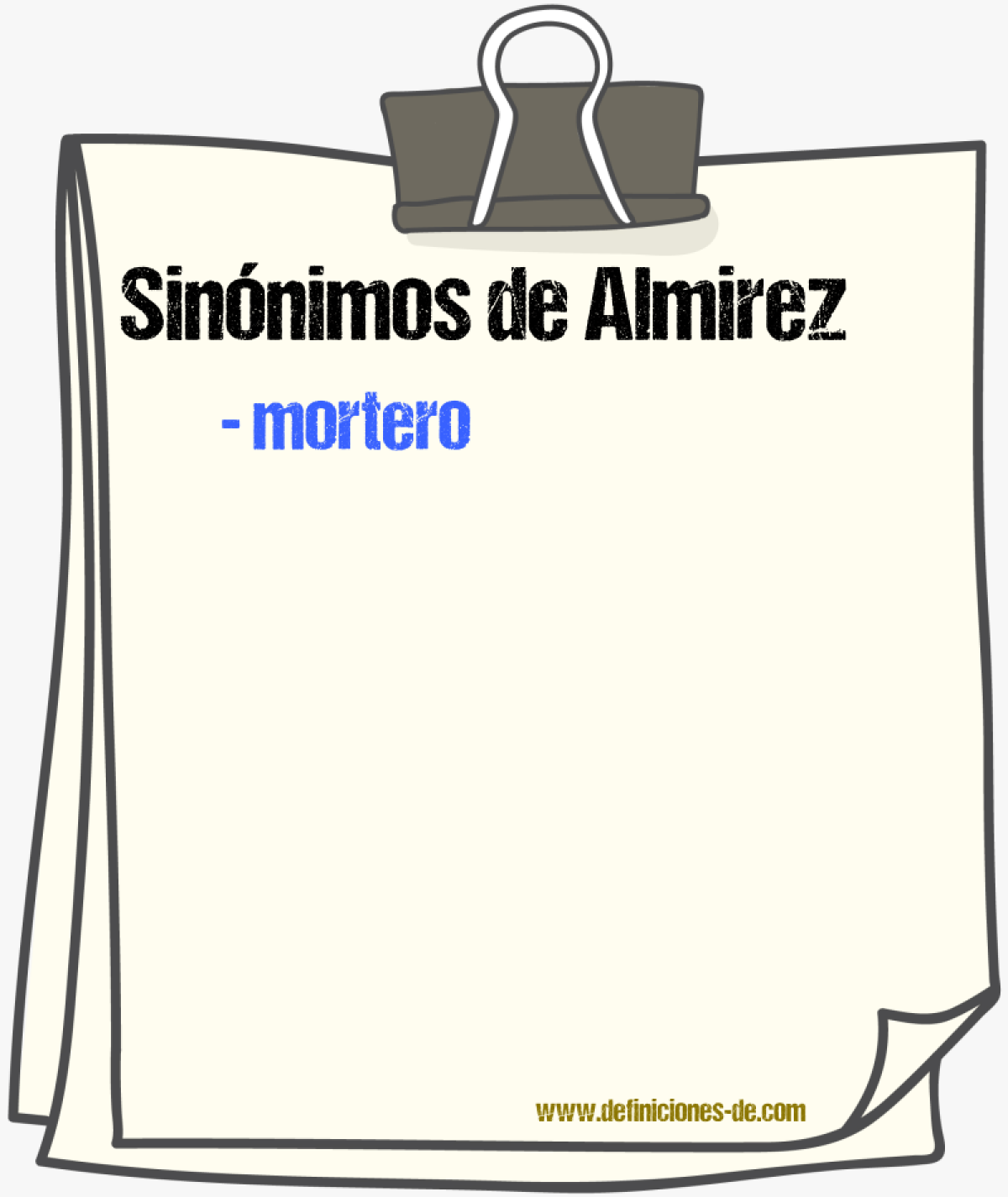 Sinnimos de almirez