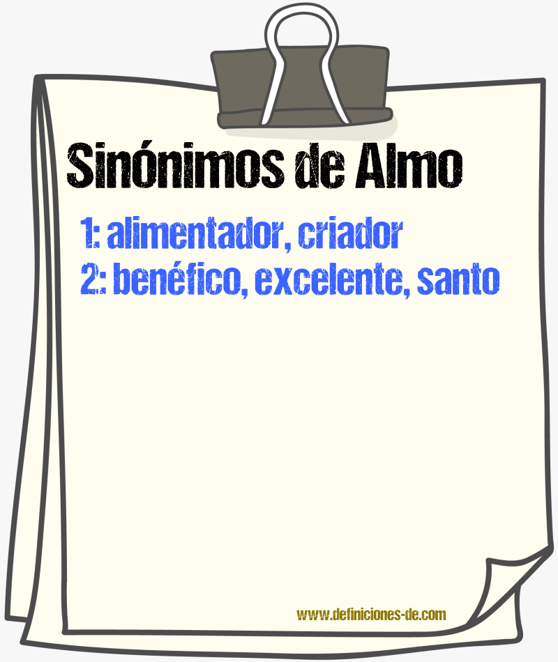 Sinnimos de almo