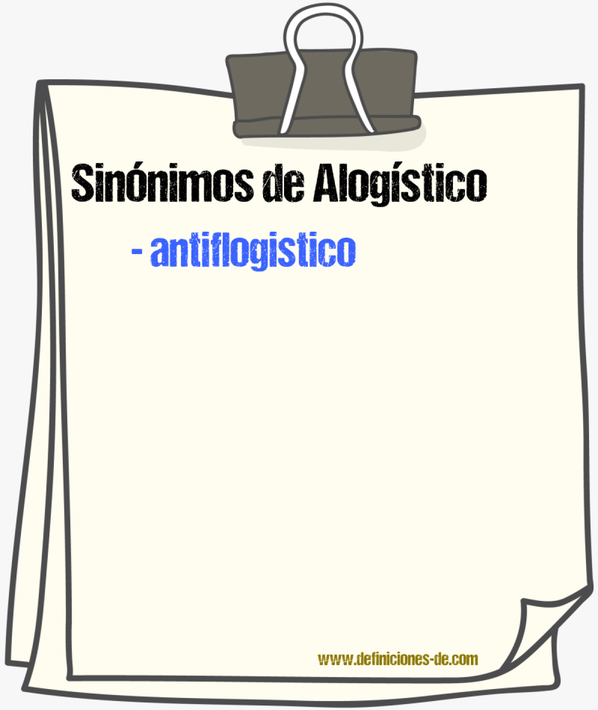 Sinnimos de alogstico