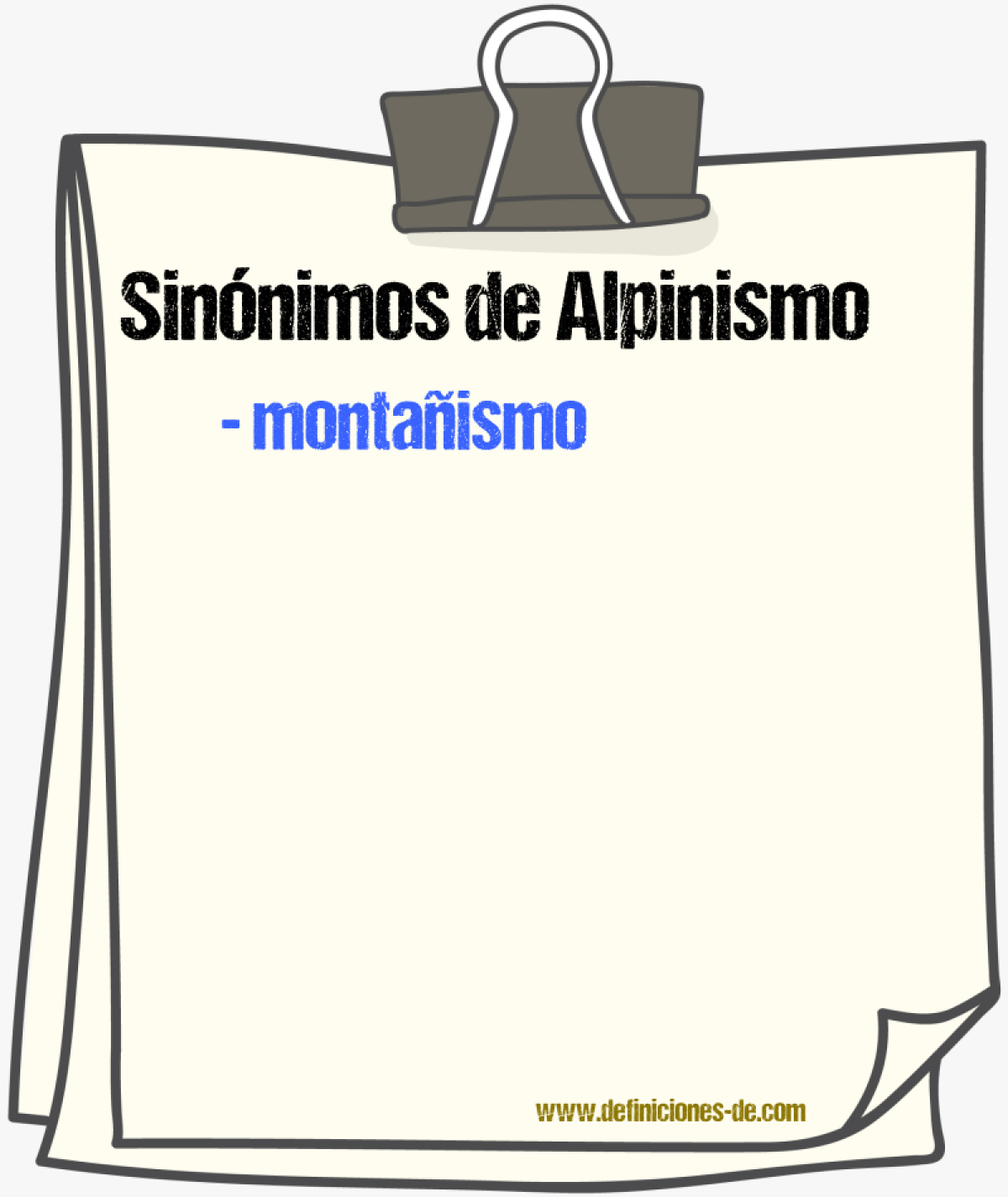 Sinnimos de alpinismo