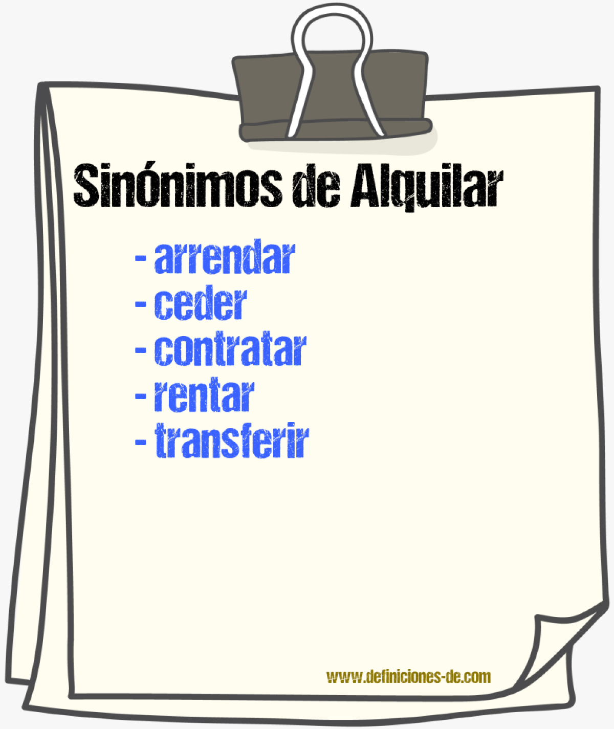 Sinnimos de alquilar