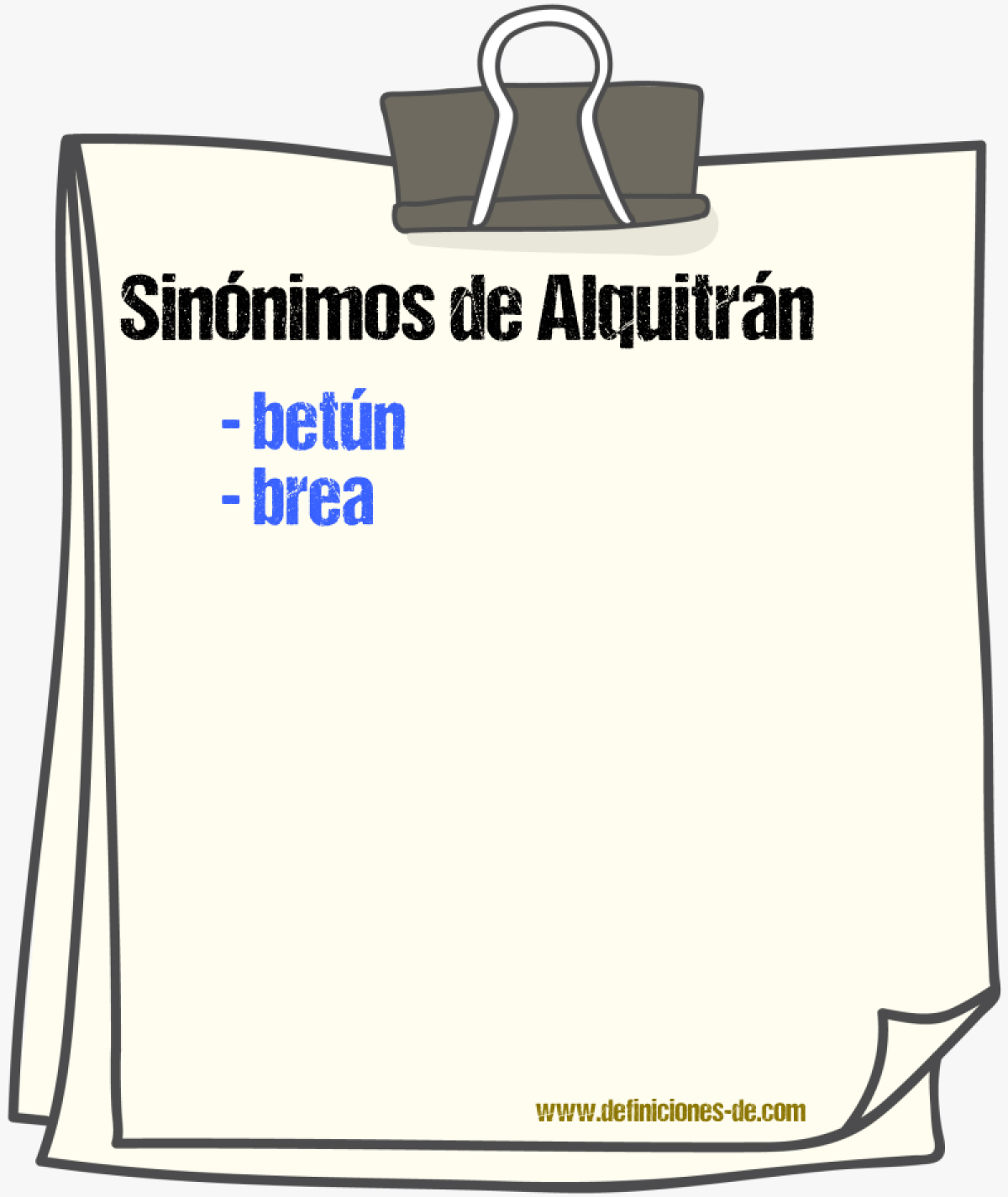 Sinnimos de alquitrn