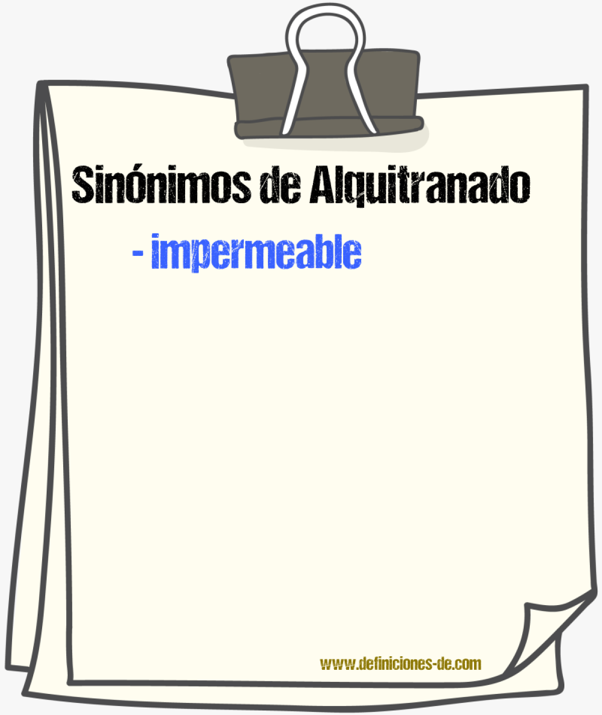 Sinnimos de alquitranado