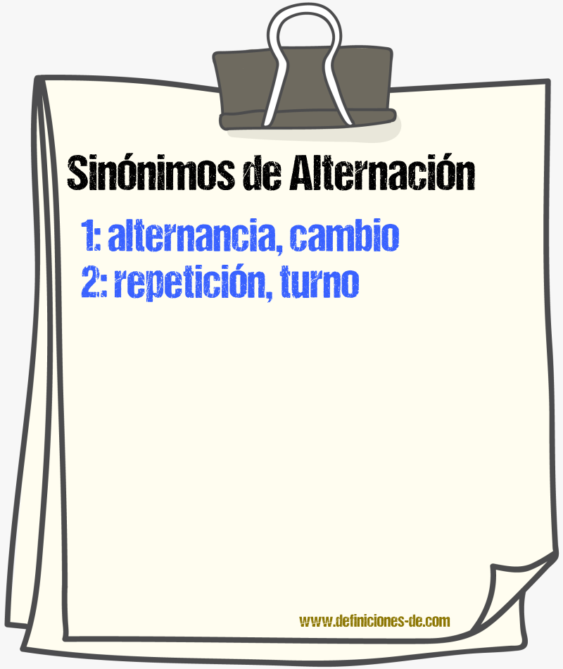 Sinnimos de alternacin