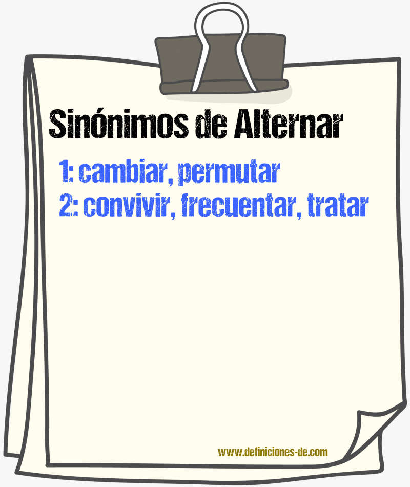 Sinnimos de alternar