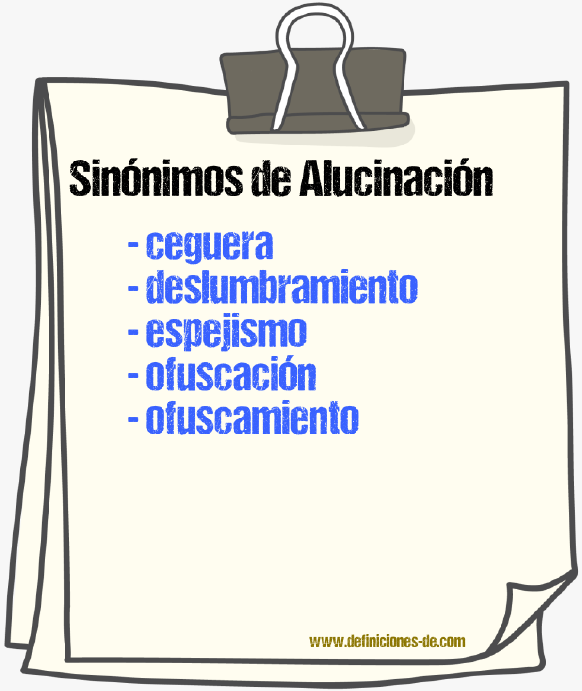 Sinnimos de alucinacin