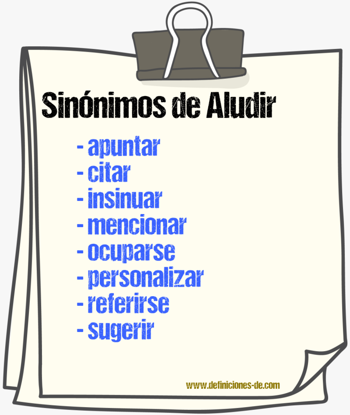 Sinnimos de aludir