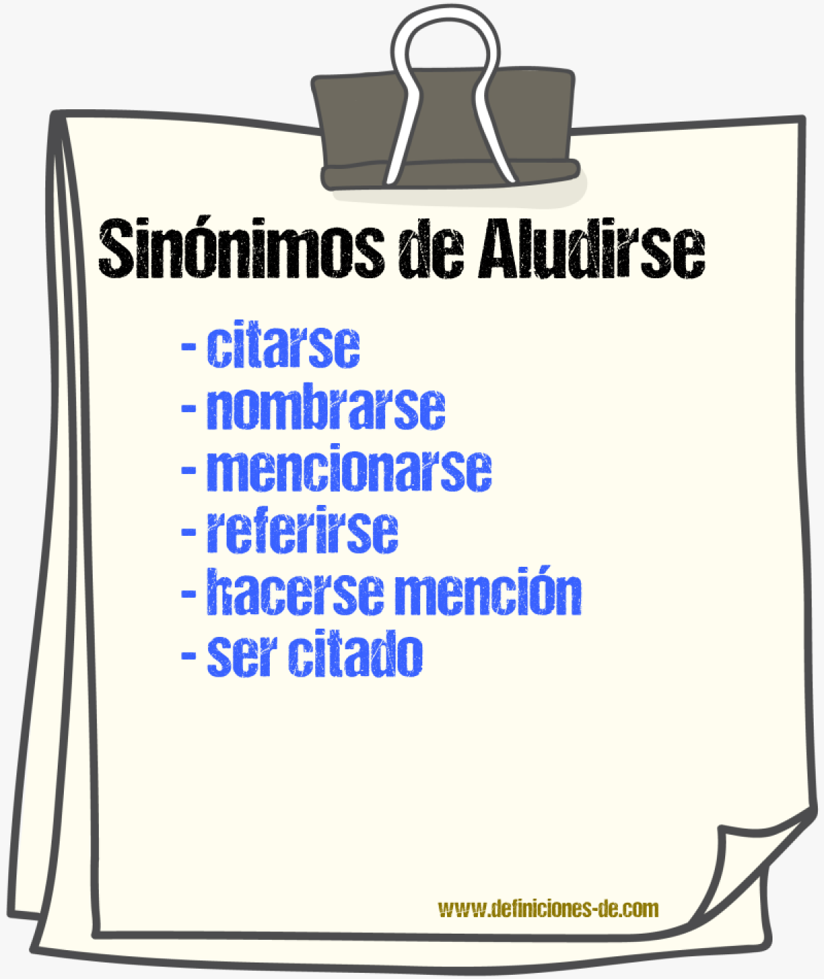 Sinónimos de aludirse