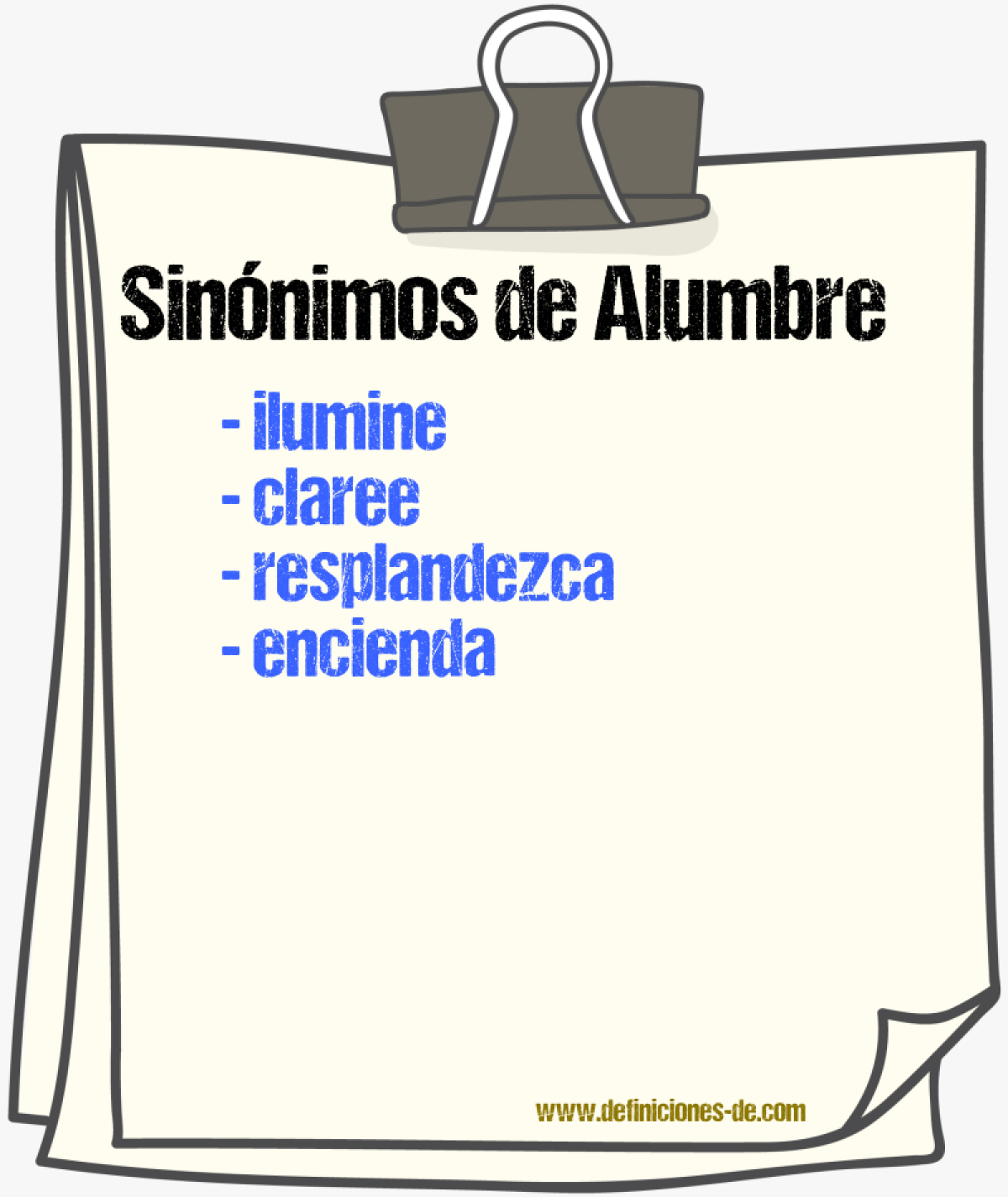 Sinónimos de alumbre