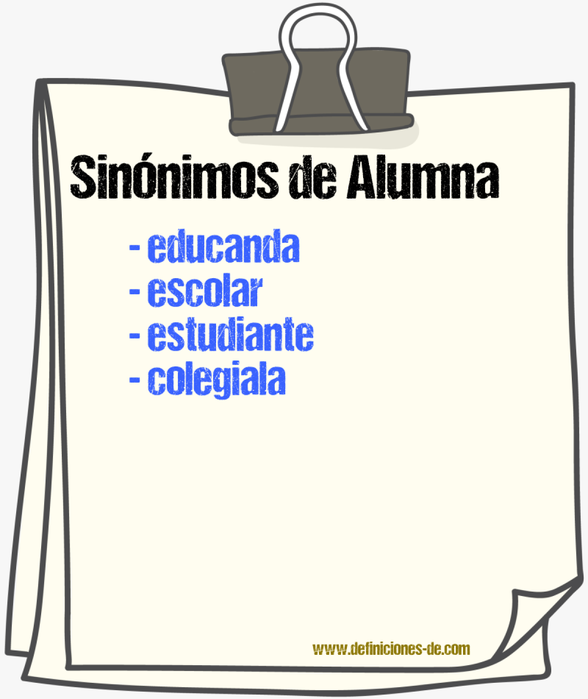 Sinnimos de alumna