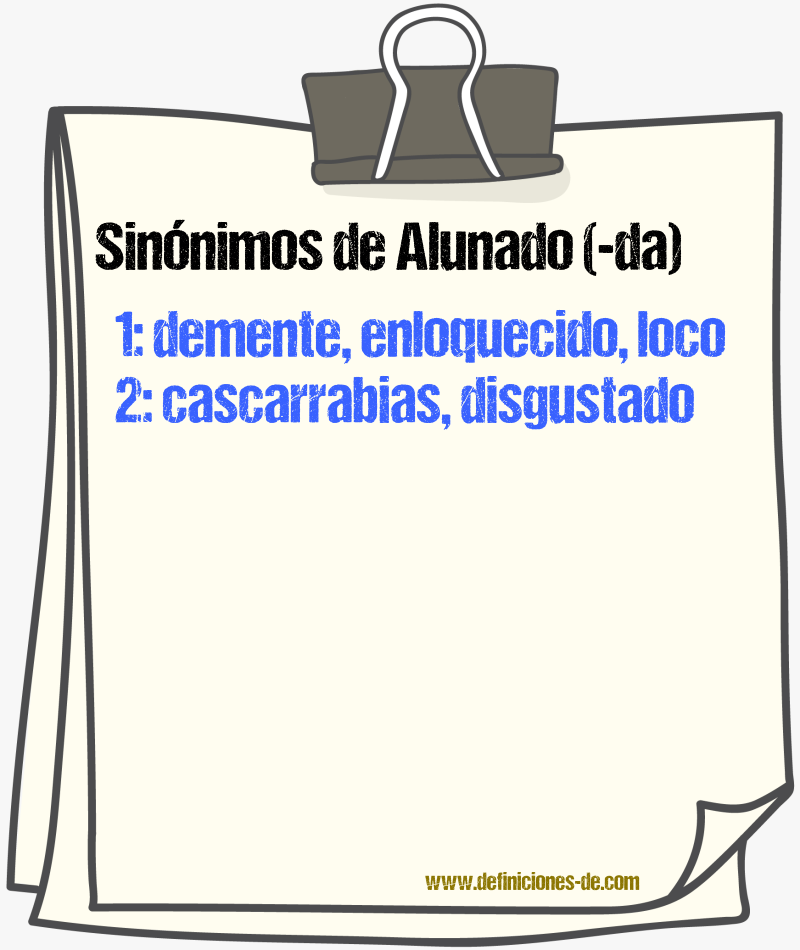 Sinnimos de alunado