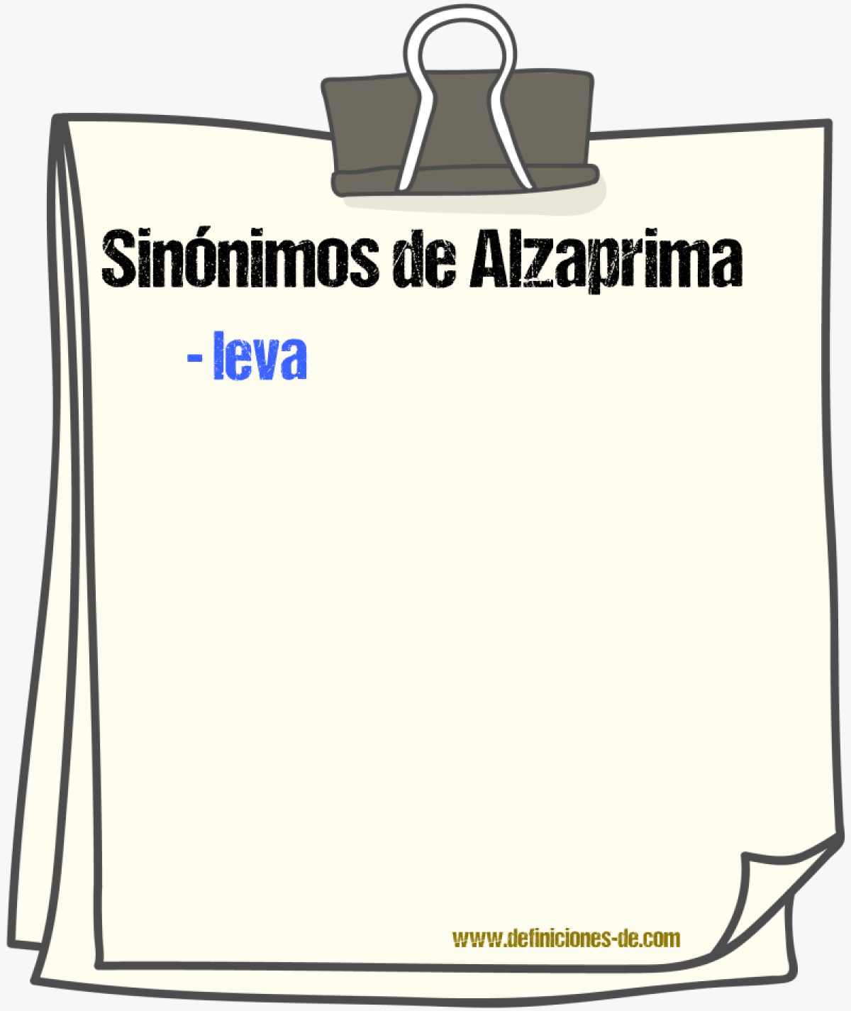 Sinnimos de alzaprima