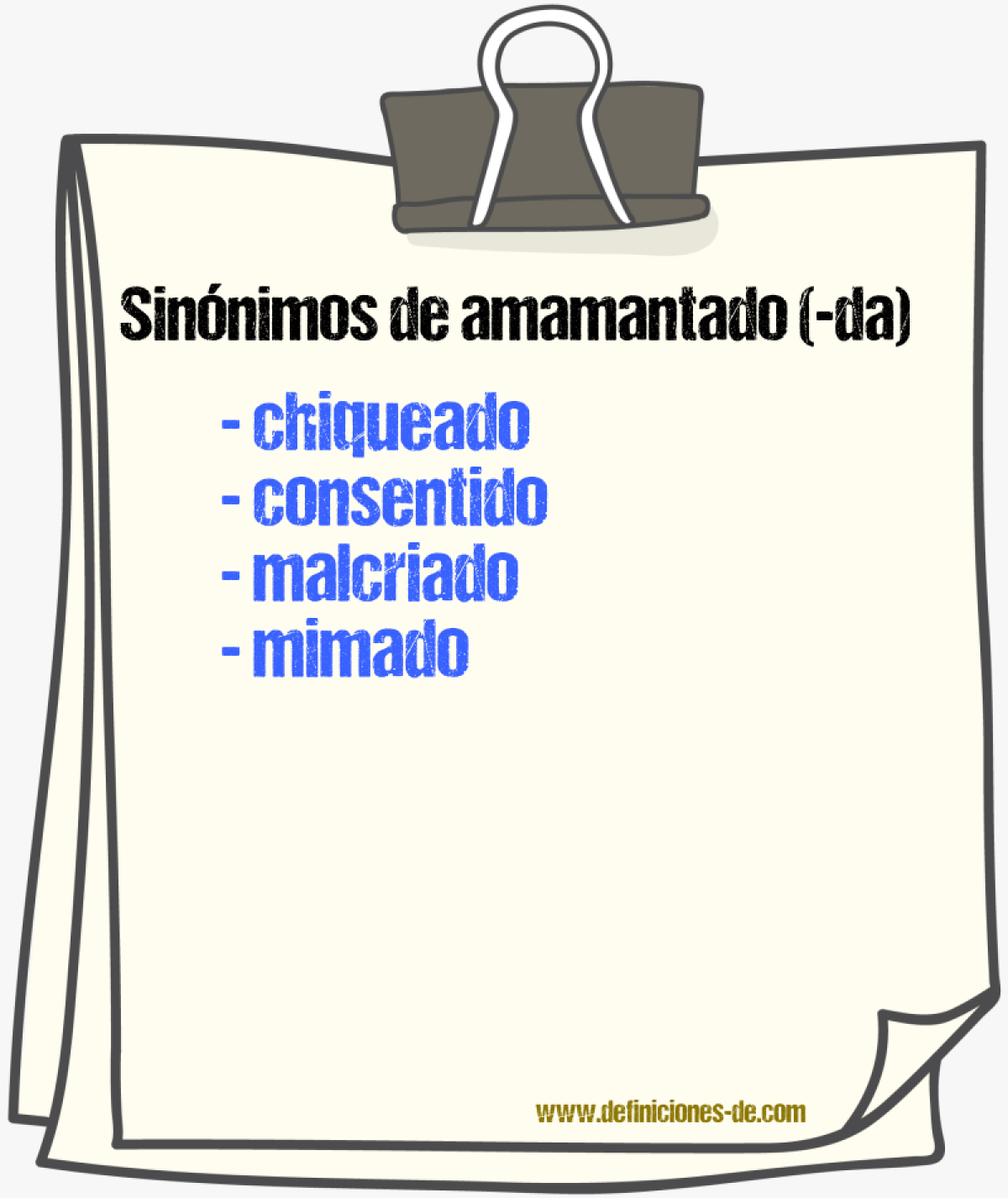 Sinnimos de amamantado