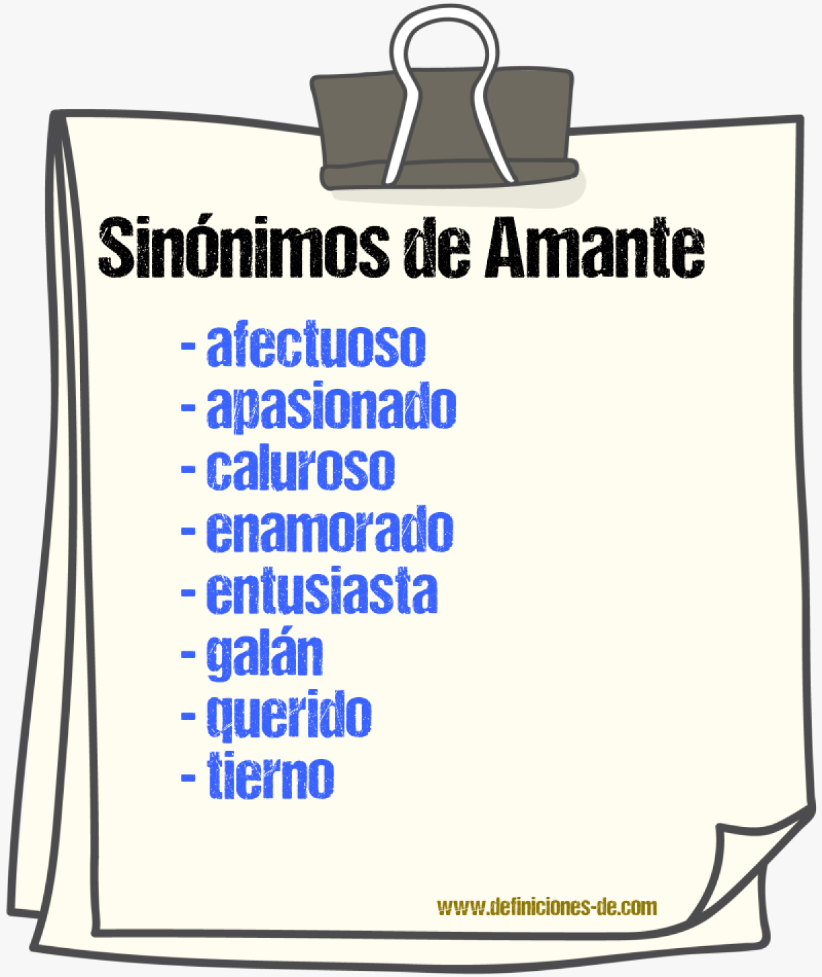 Sinnimos de amante