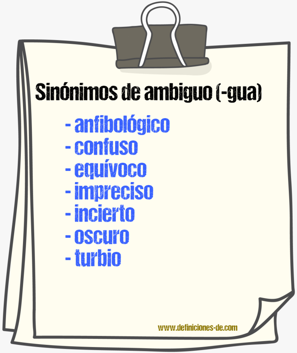 Sinnimos de ambiguo