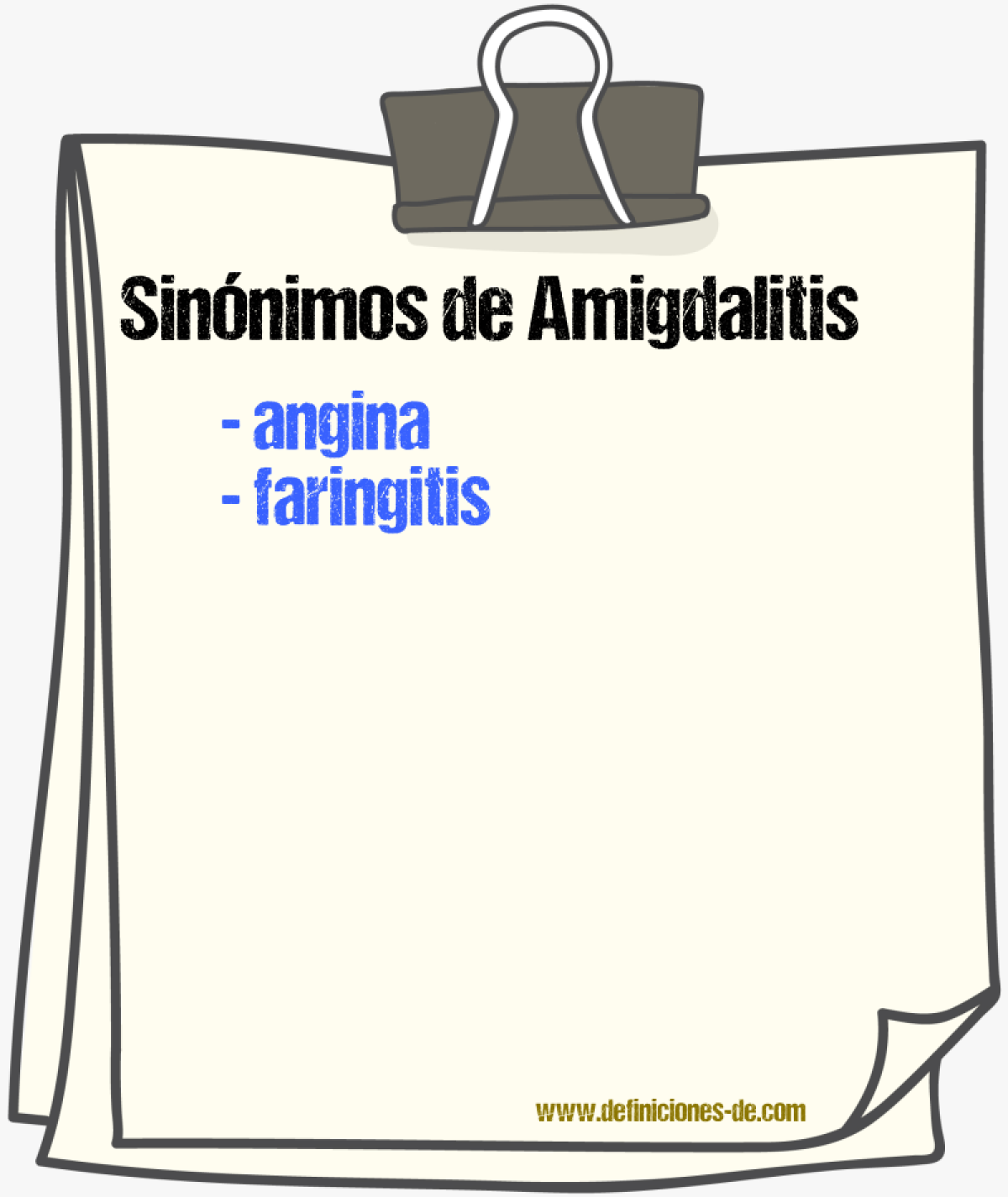 Sinnimos de amigdalitis