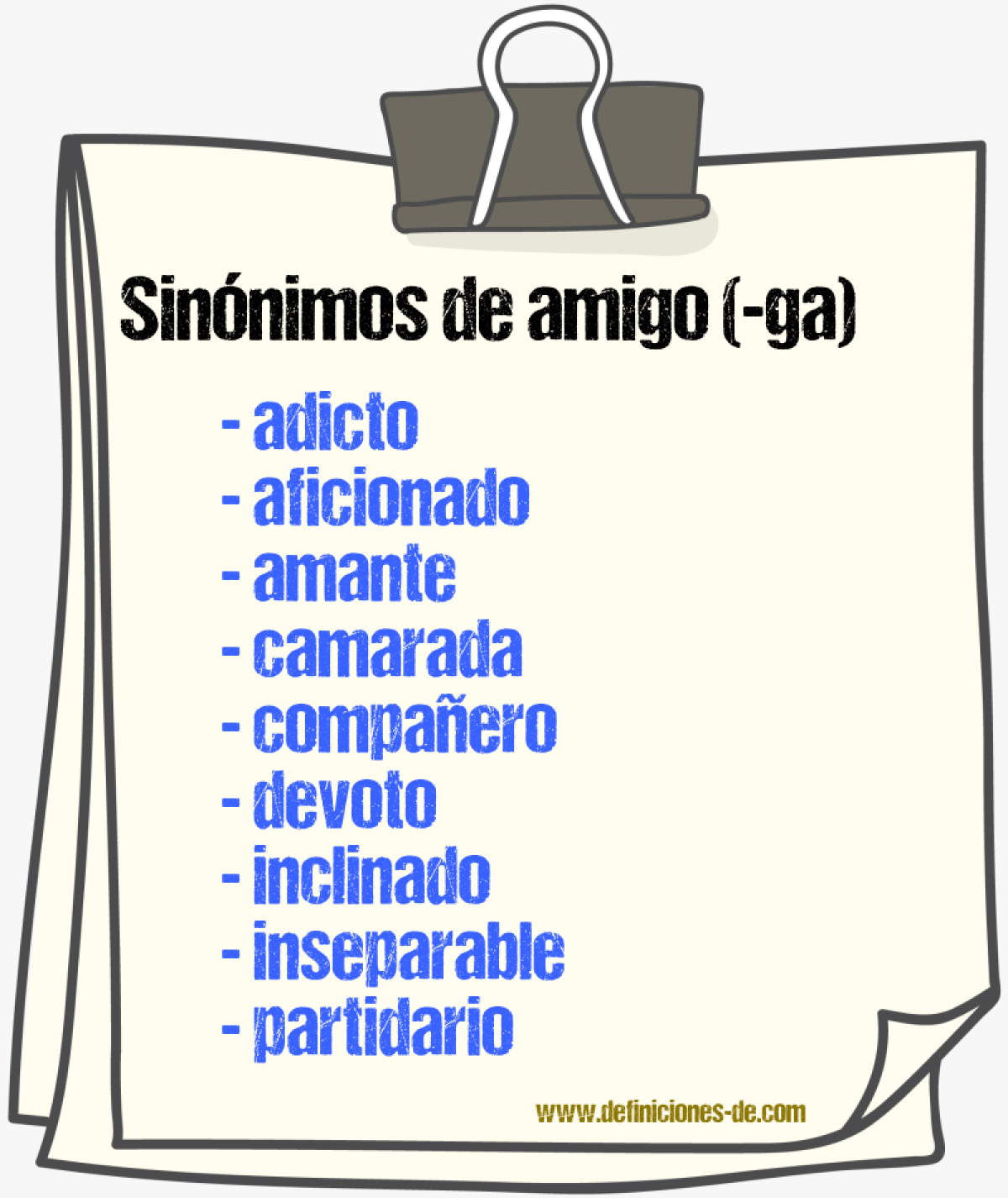 Sinnimos de amigo