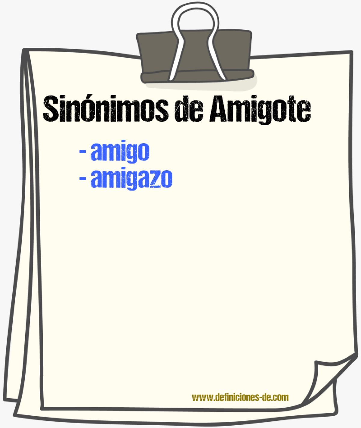 Sinnimos de amigote