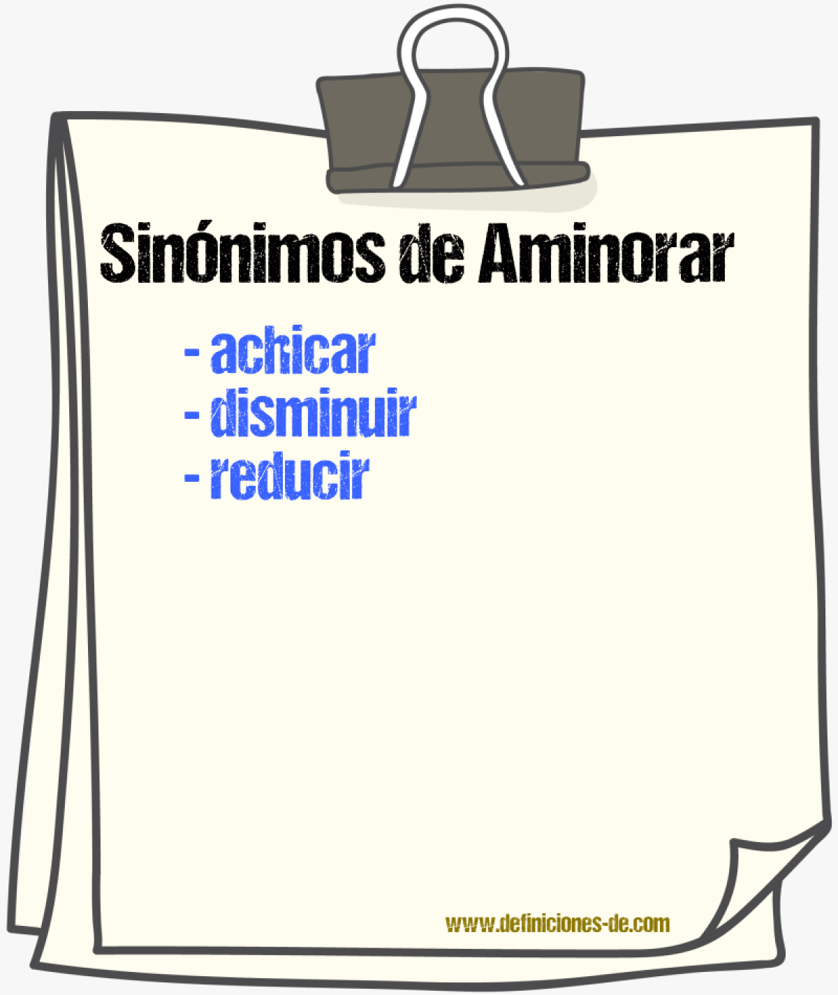 Sinnimos de aminorar