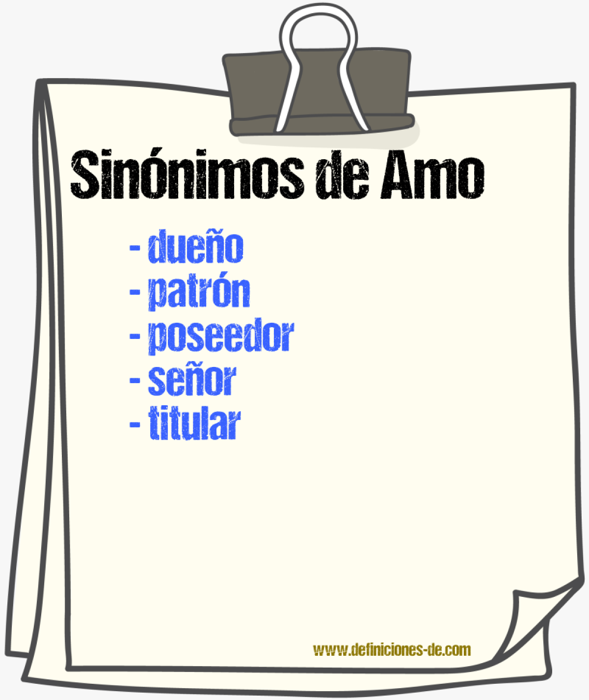 Sinnimos de amo