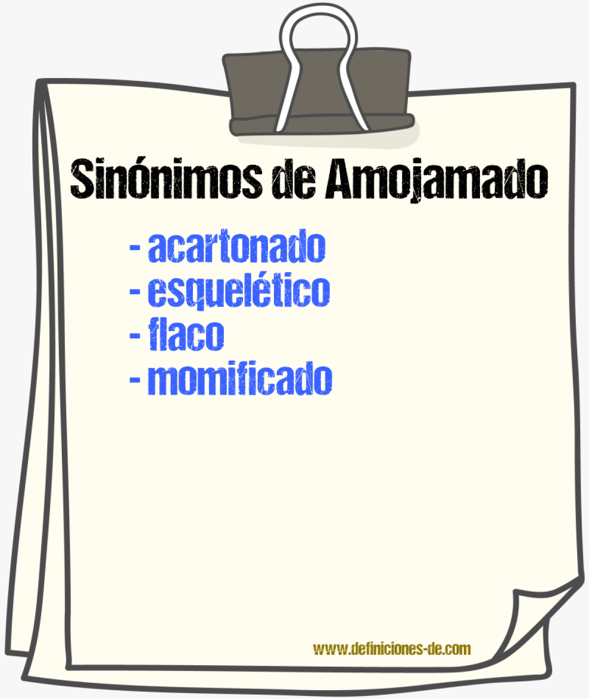 Sinnimos de amojamado