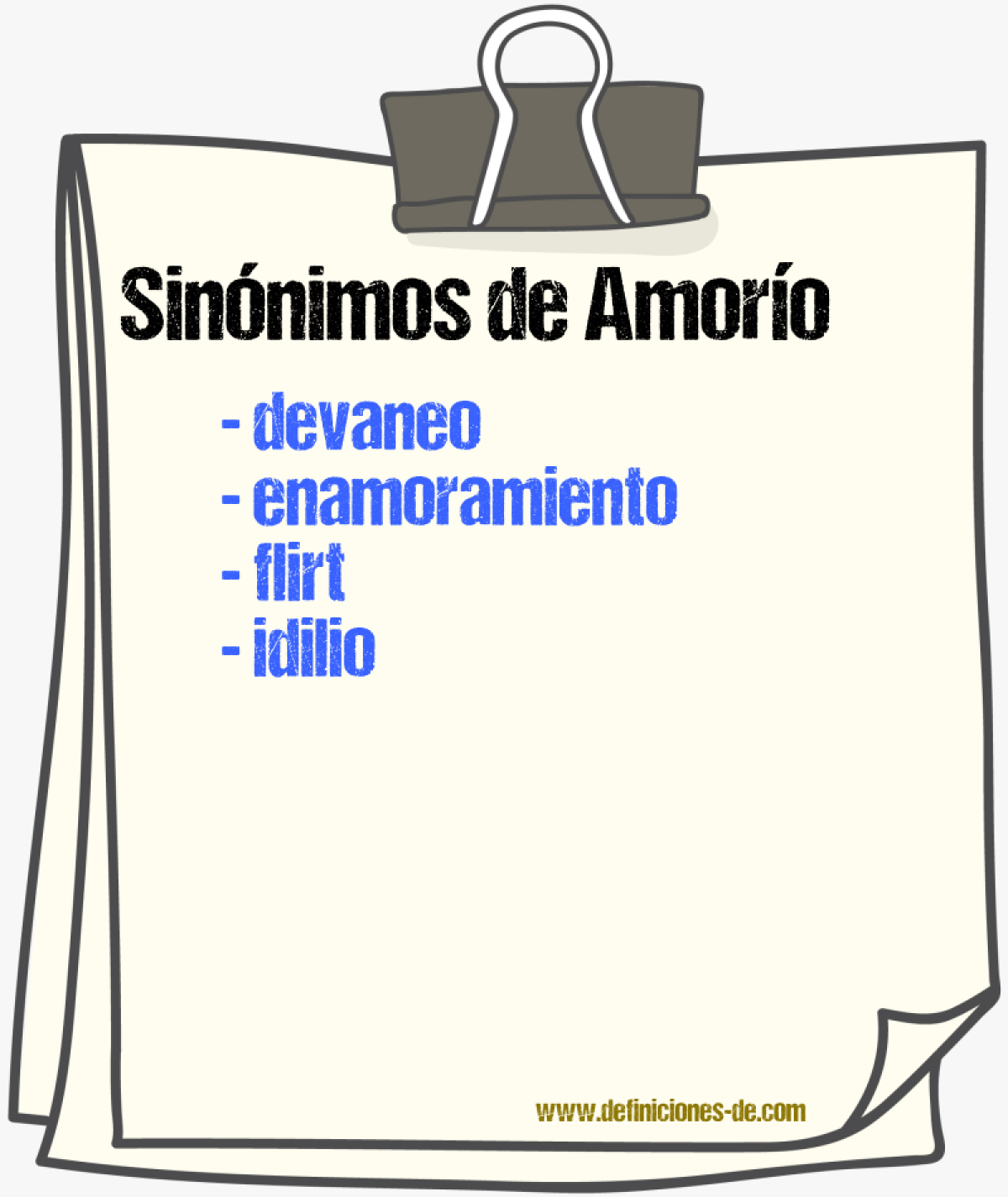 Sinnimos de amoro