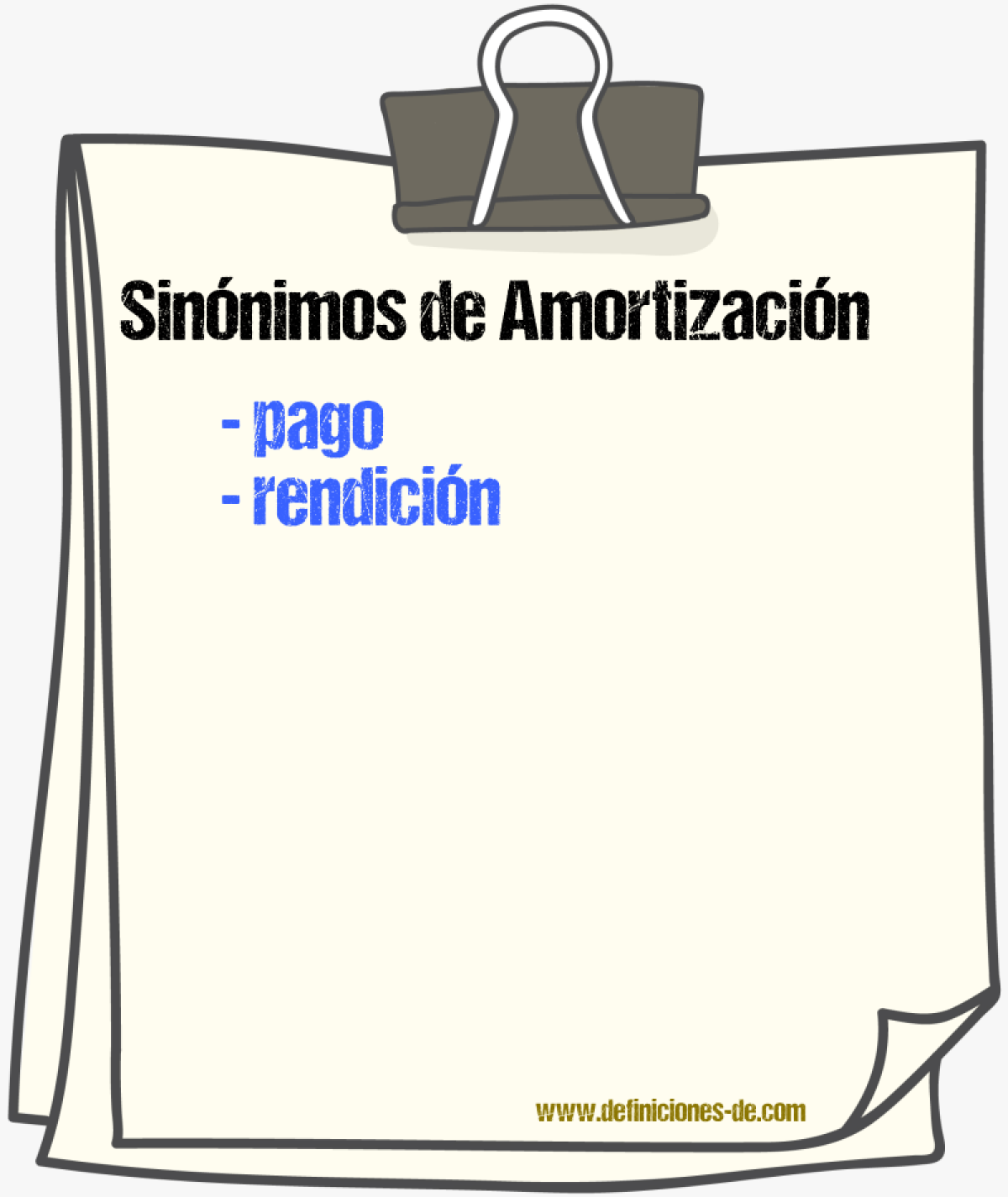 Sinnimos de amortizacin