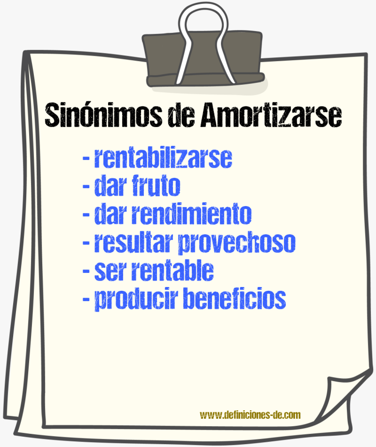 Sinónimos de amortizarse