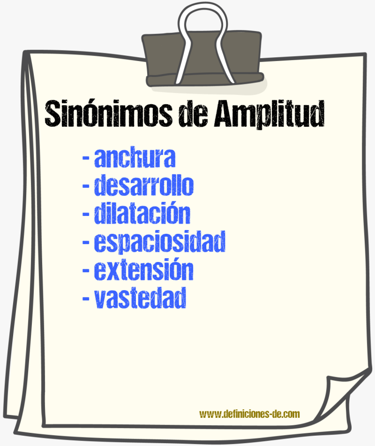 Sinnimos de amplitud