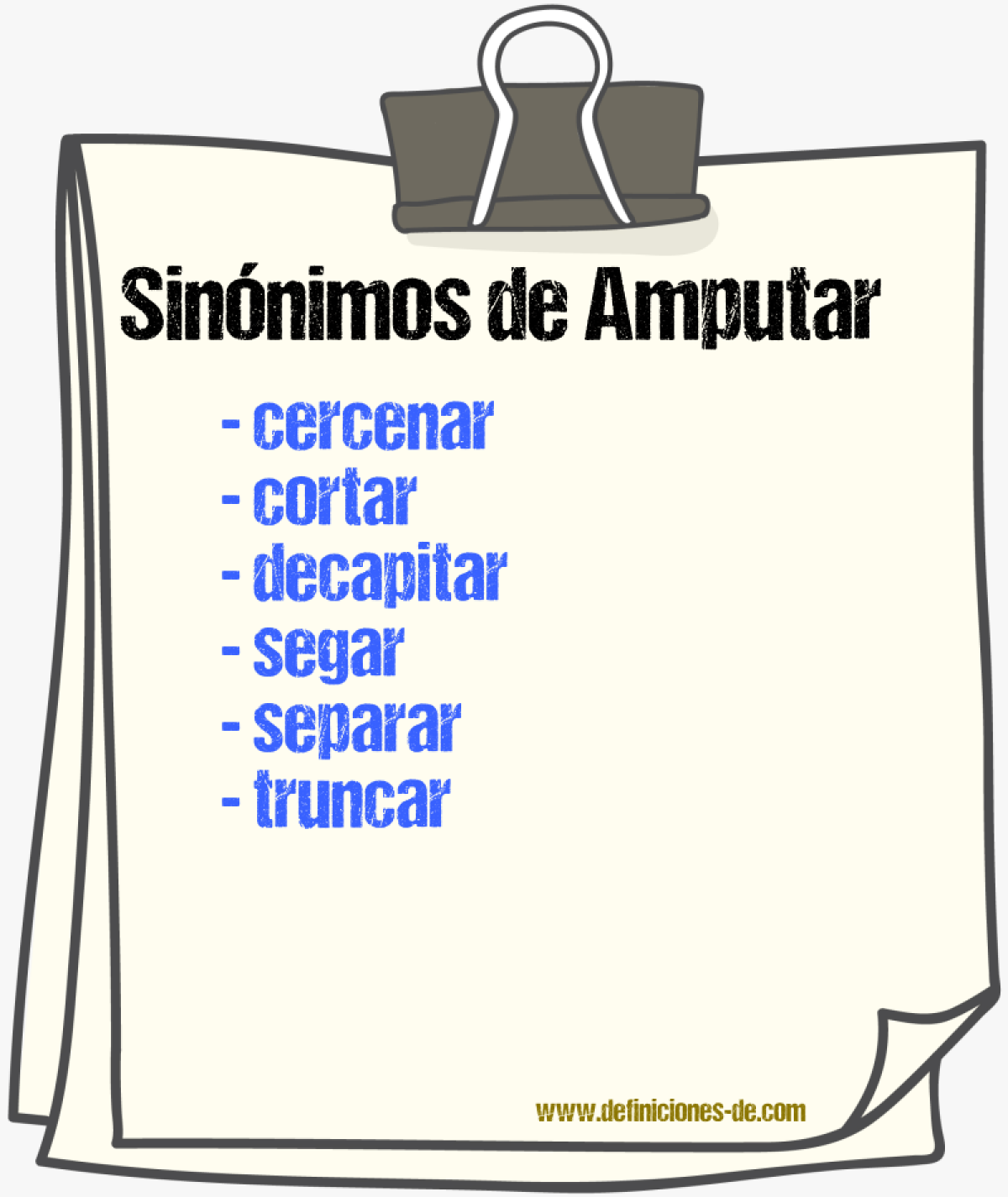 Sinnimos de amputar