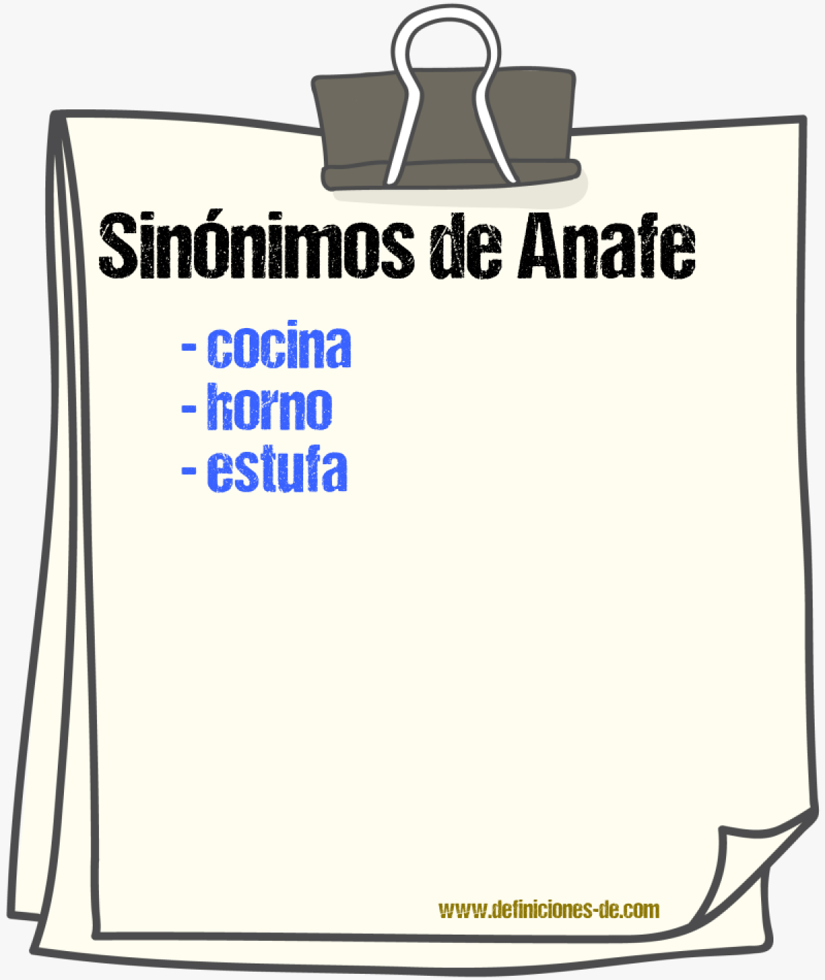 Sinnimos de anafe