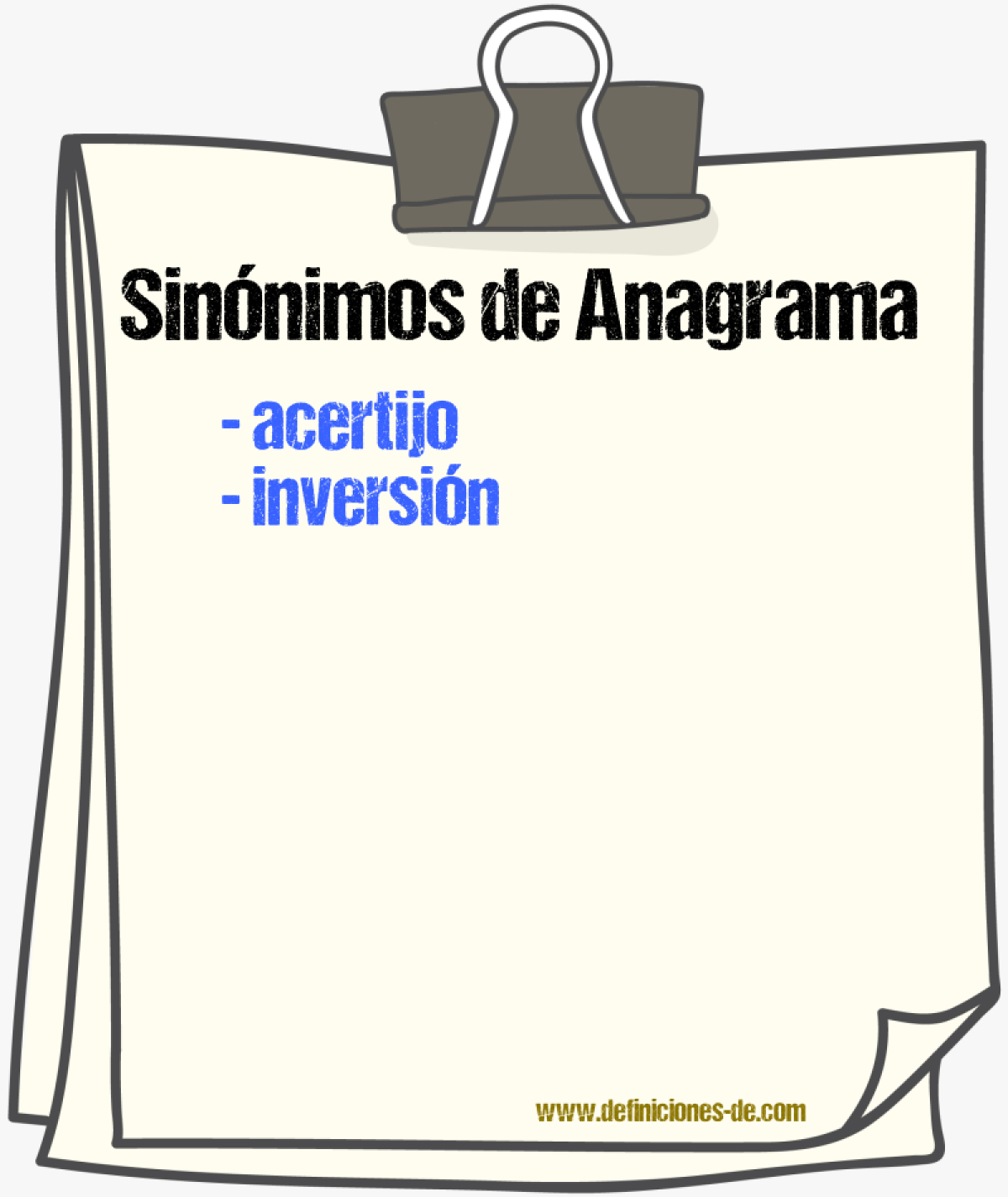Antonimos - Anagrama