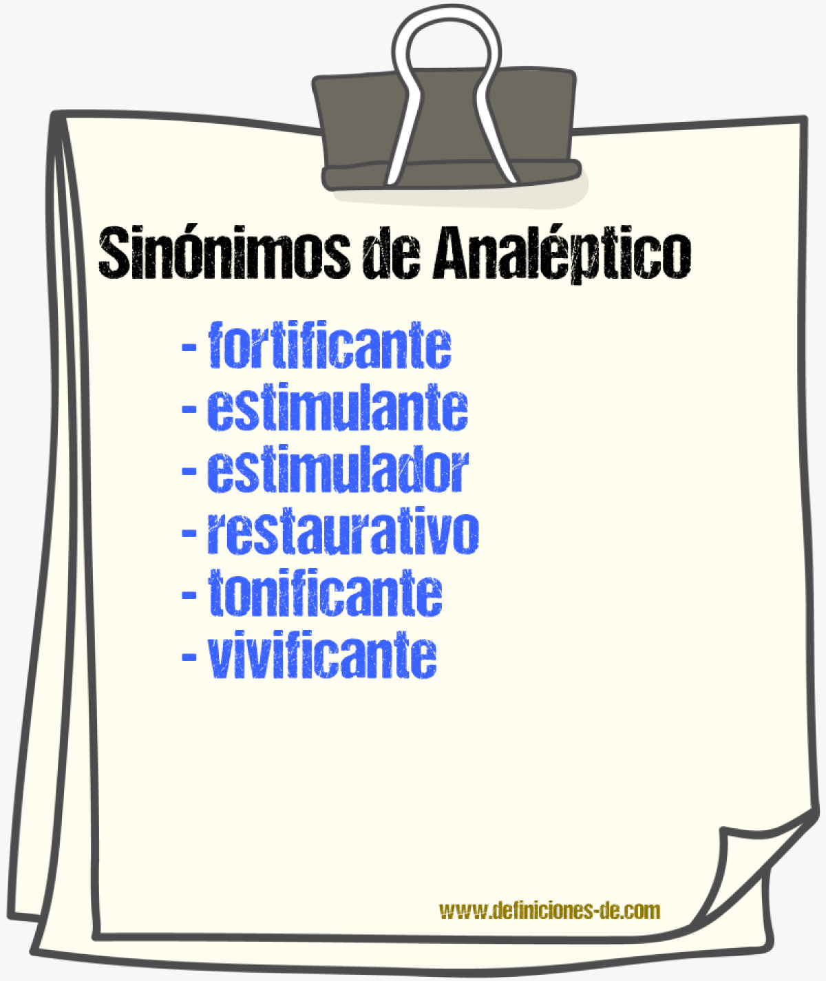 Sinnimos de analptico