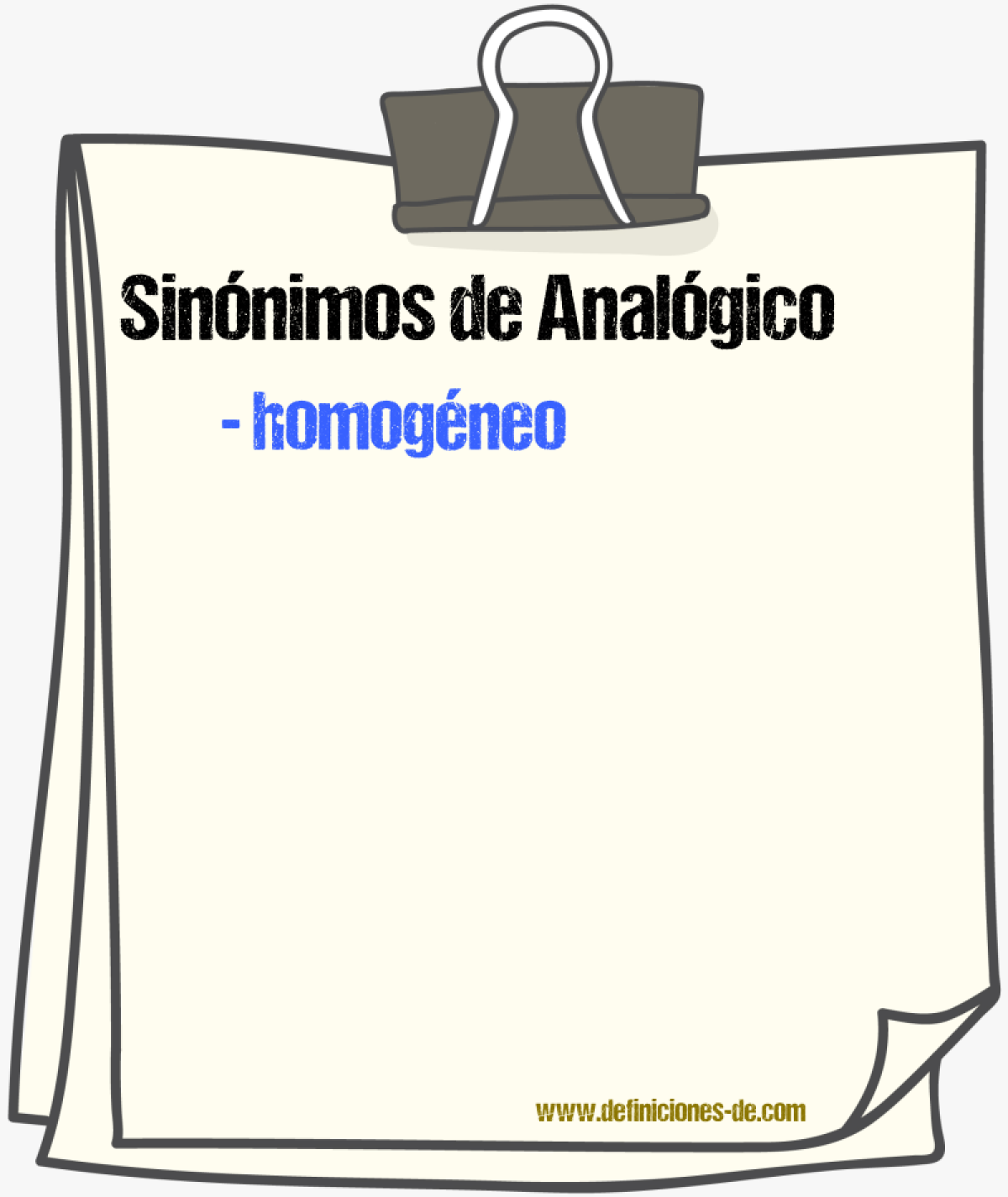 Sinnimos de analgico