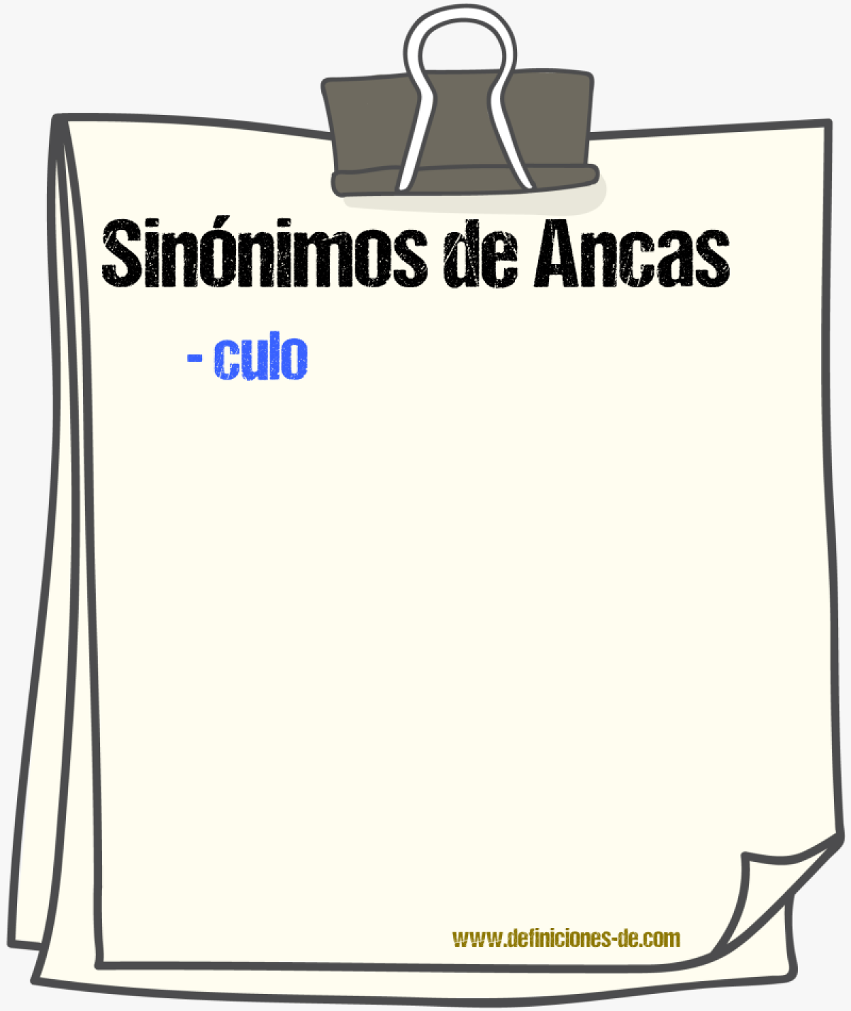 Sinnimos de ancas