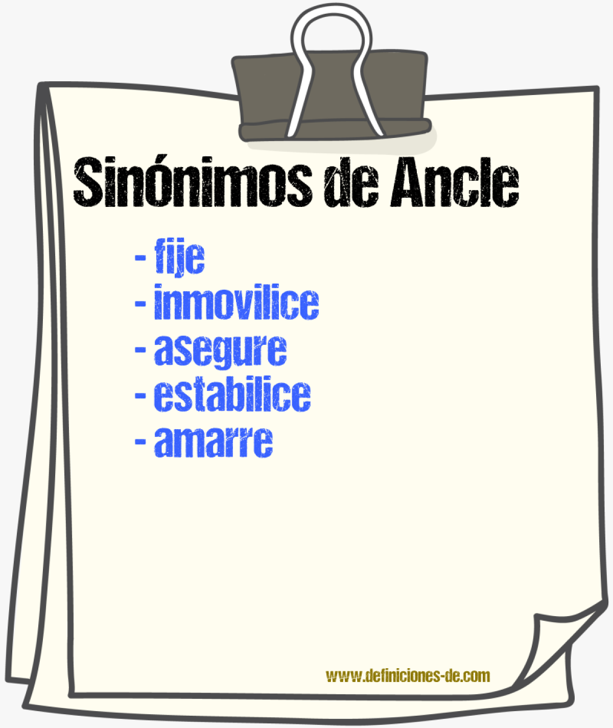 Sinónimos de ancle