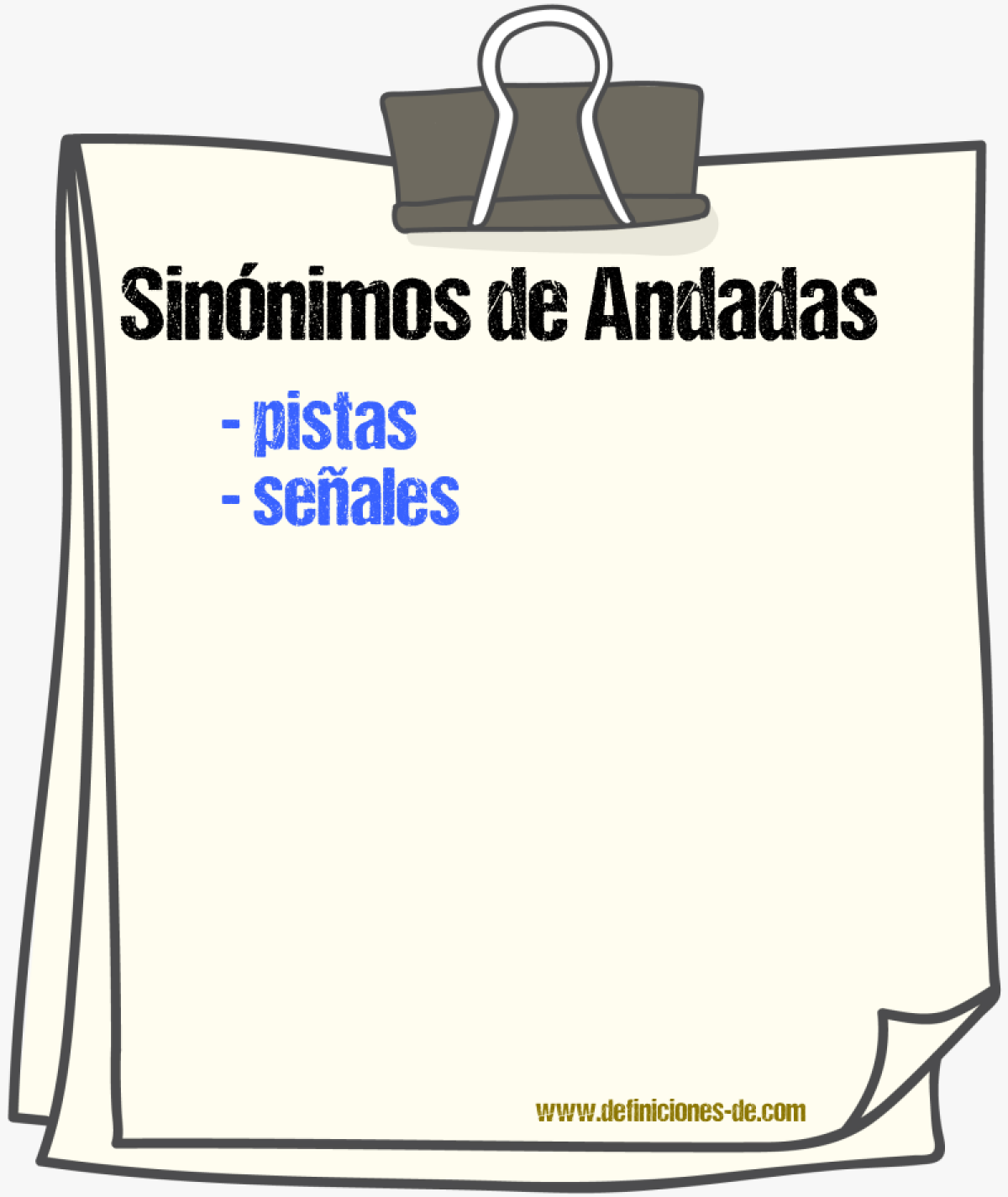 Sinnimos de andadas