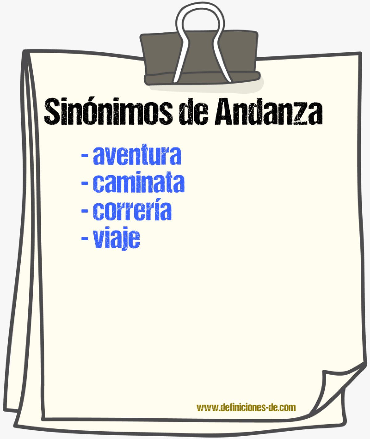 Sinnimos de andanza