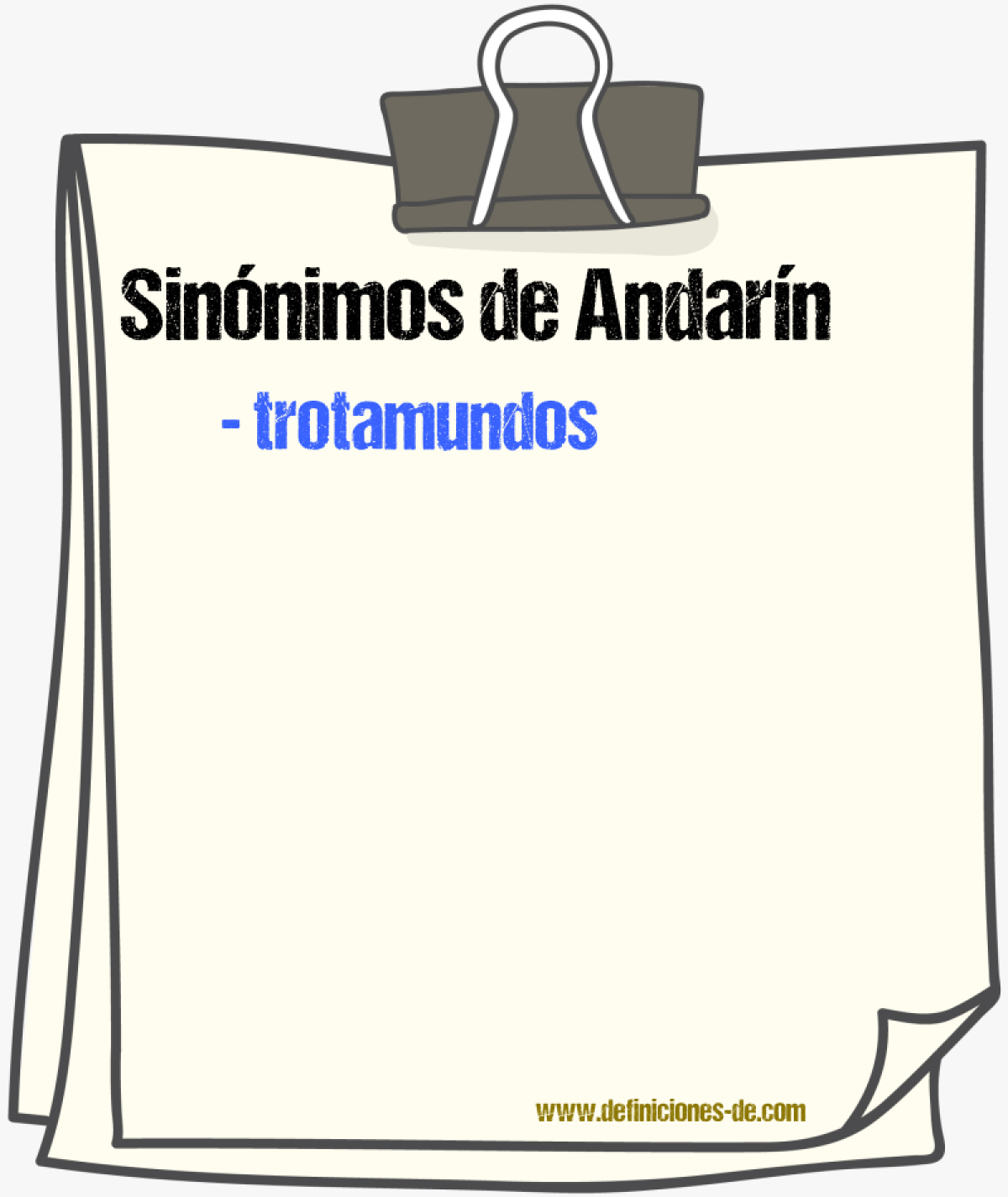 Sinnimos de andarn