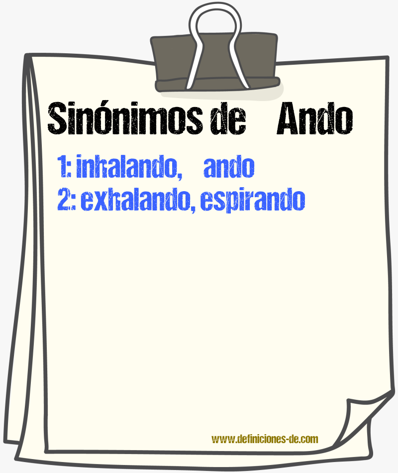 Sinónimos de 吸ando