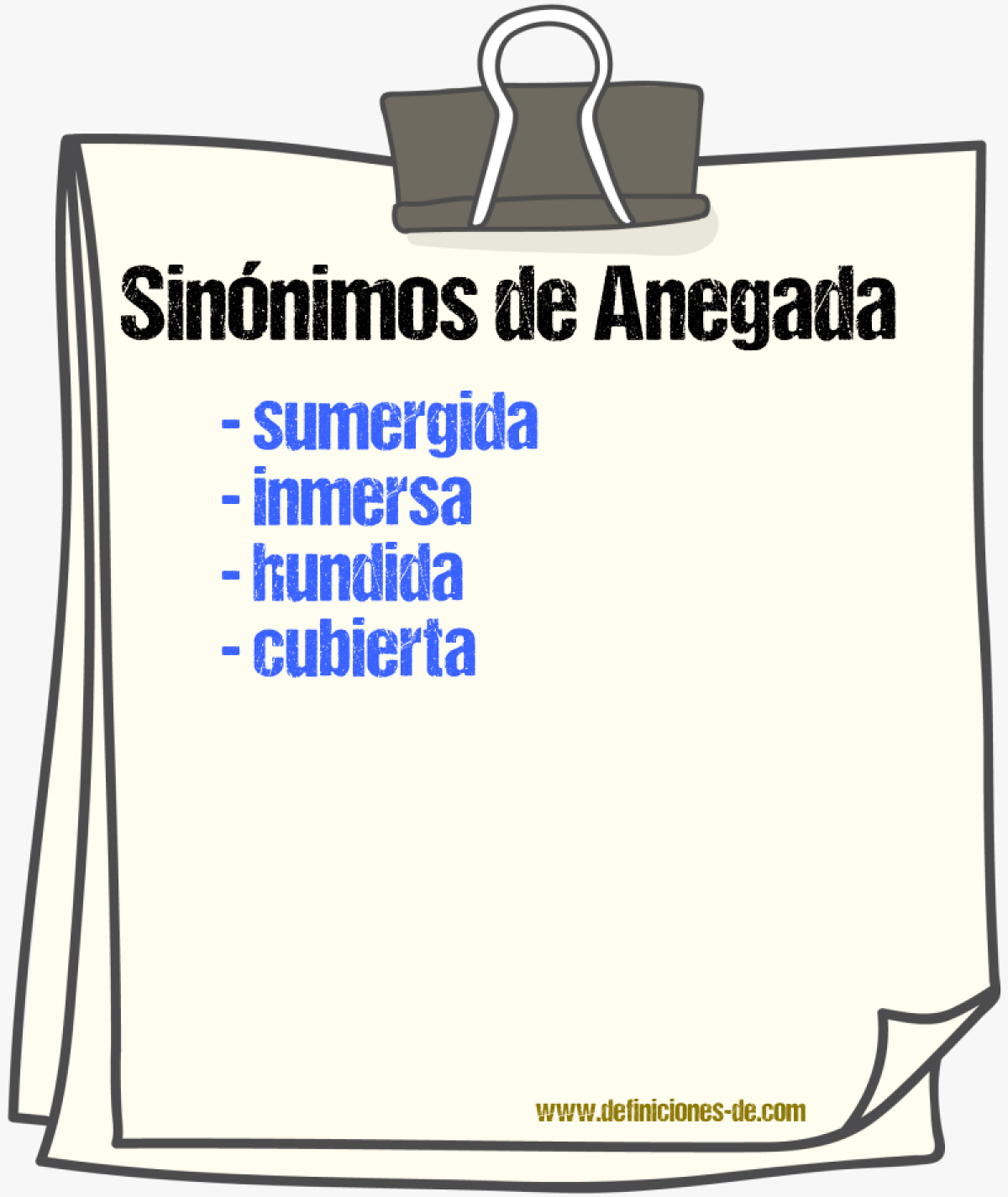 Sinónimos de anegada